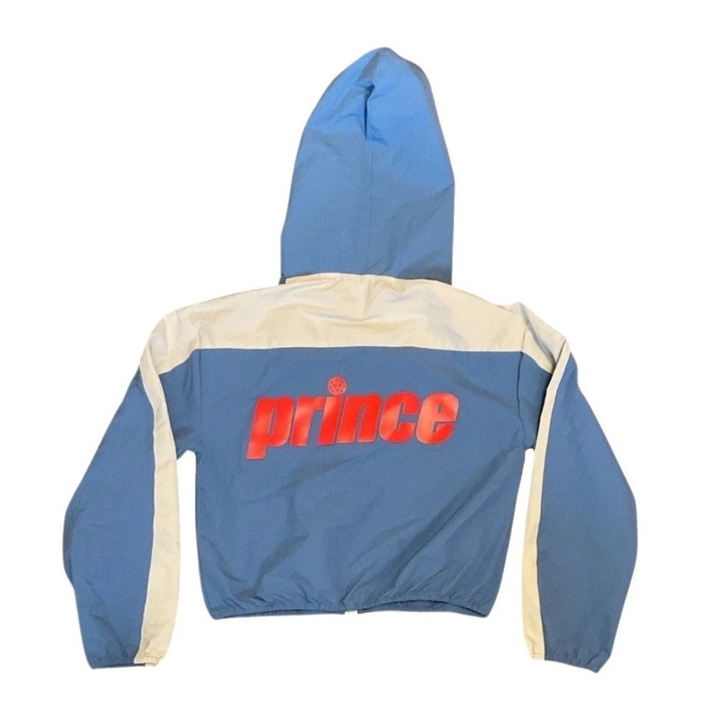 NEW Prince Pickleball Windbreaker Cropped Hooded Full Zip Jacket M
